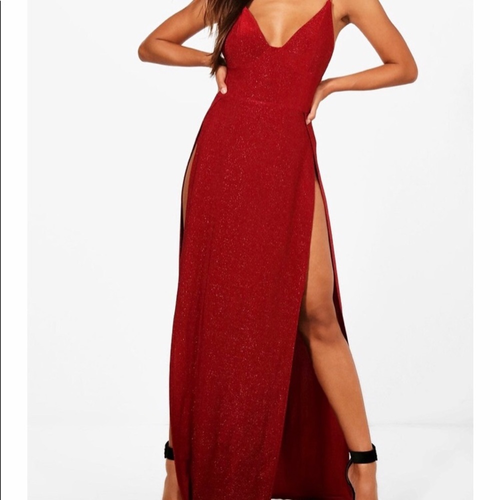 Boohoo Ivy Plunge Dress